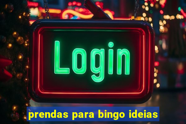 prendas para bingo ideias